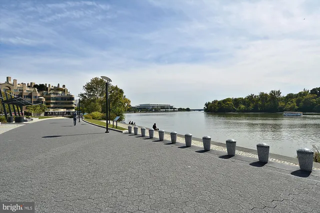 a view of a lake with outdoor space