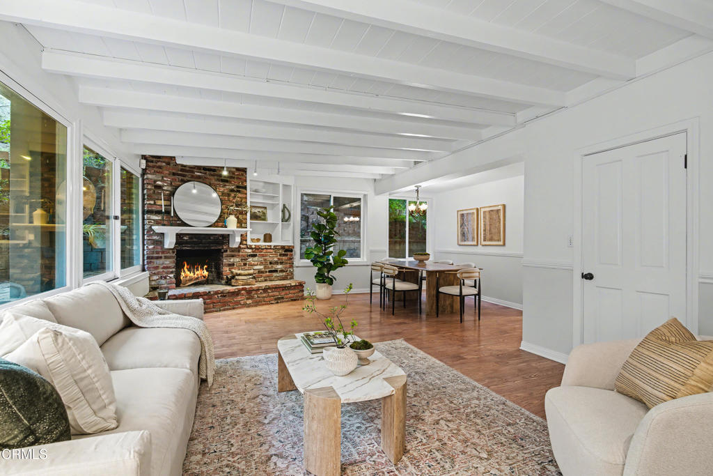 640 Chaparral Road Sierra Madre, CA 91024 - Photo 3 of 25 a living room with furniture and wooden floor