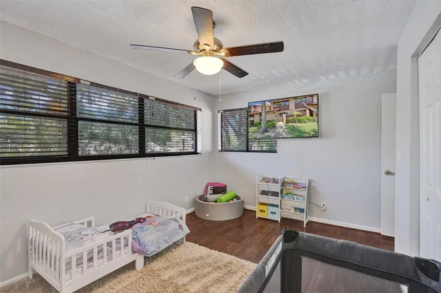 a workspace with furniture and window