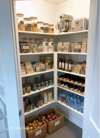 a shelf with books and knick knacks on it