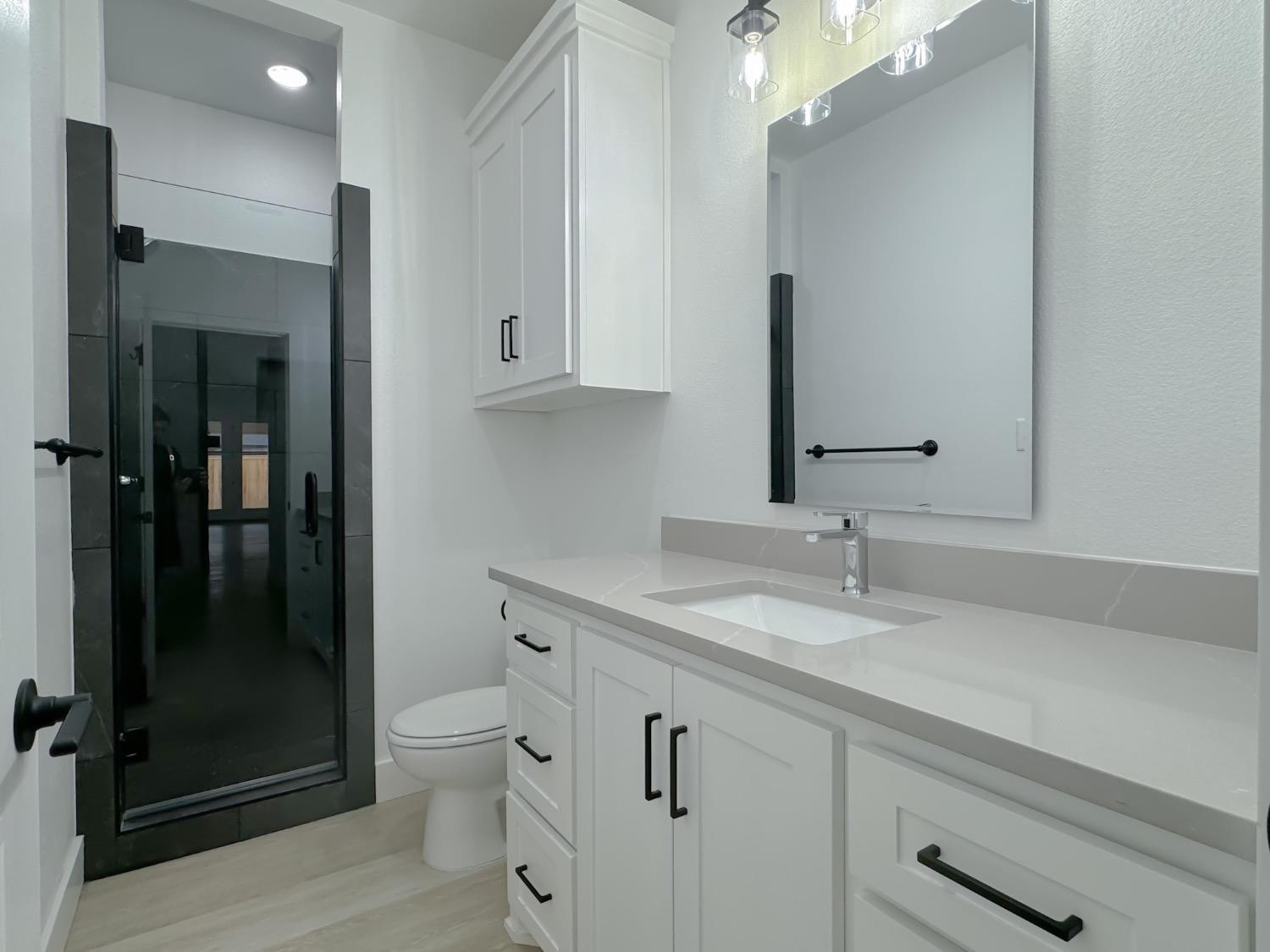 1301 Abbey Road Wolfforth, TX 79382 - Photo 24 of 24 a bathroom with a sink a toilet and shower