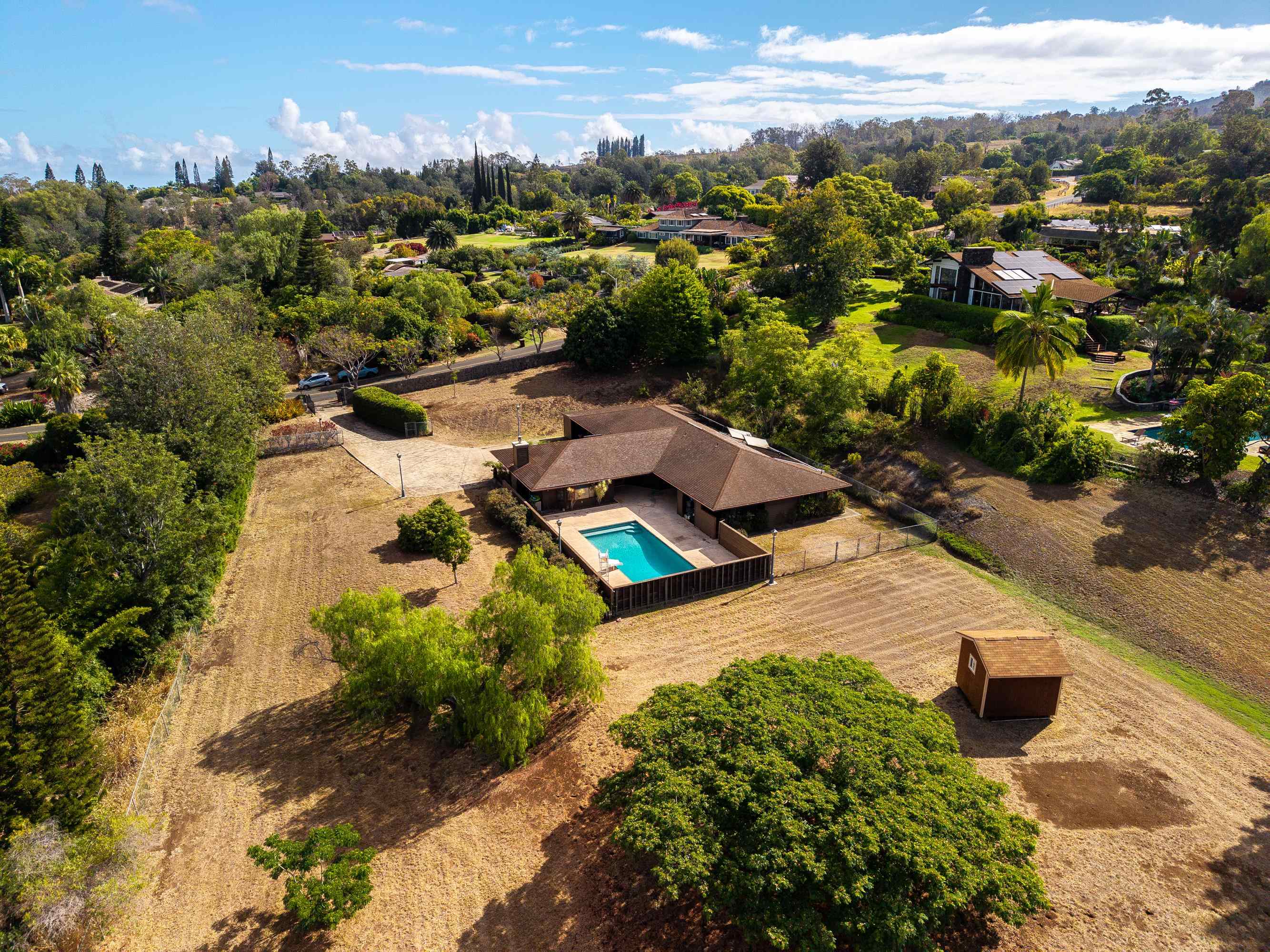 128 Hoopalua Drive Makawao, HI 96768 - Photo 48 of 50 an aerial view of residential houses with outdoor space