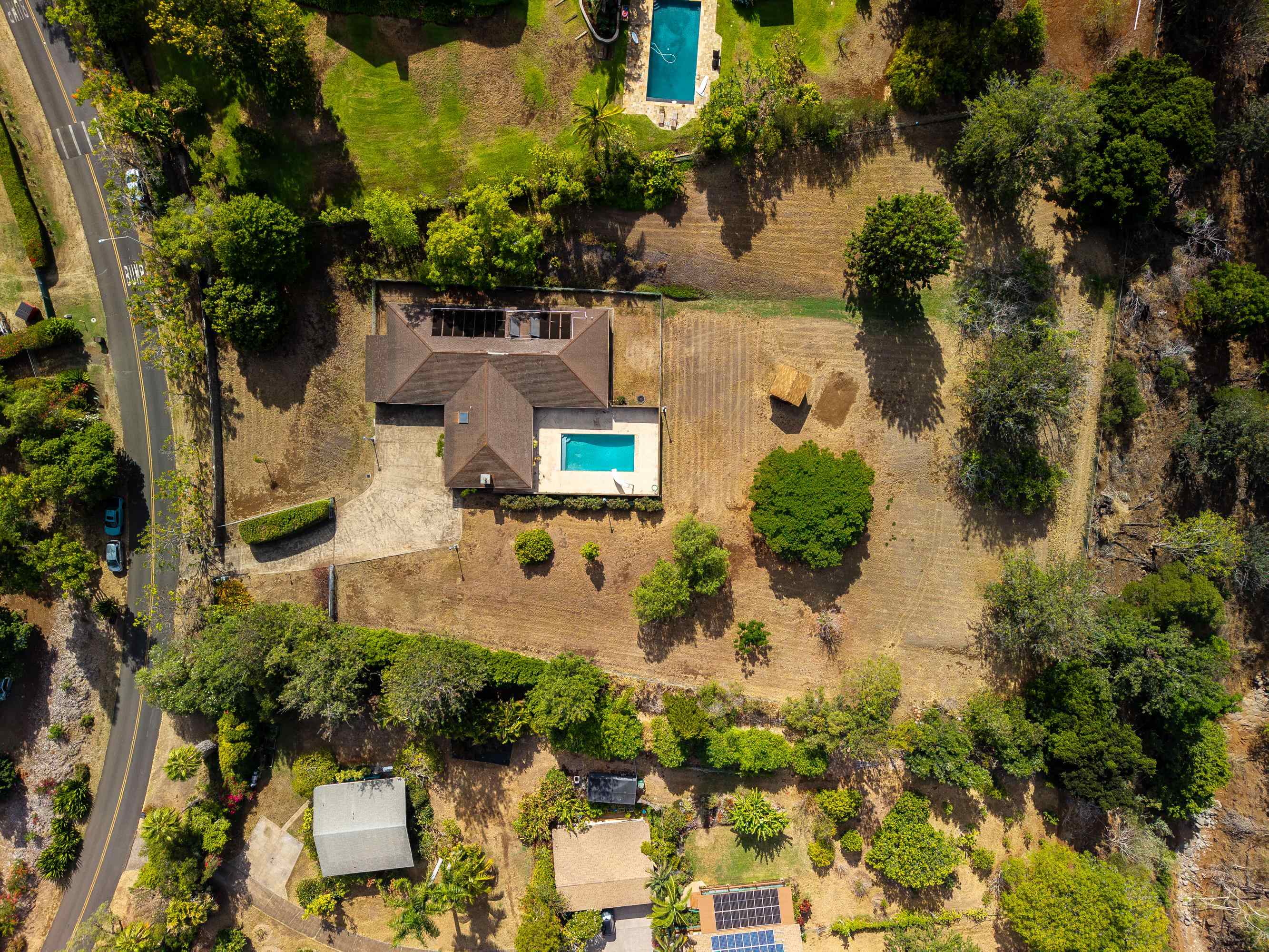 128 Hoopalua Drive Makawao, HI 96768 - Photo 50 of 50 an aerial view of residential houses with outdoor space