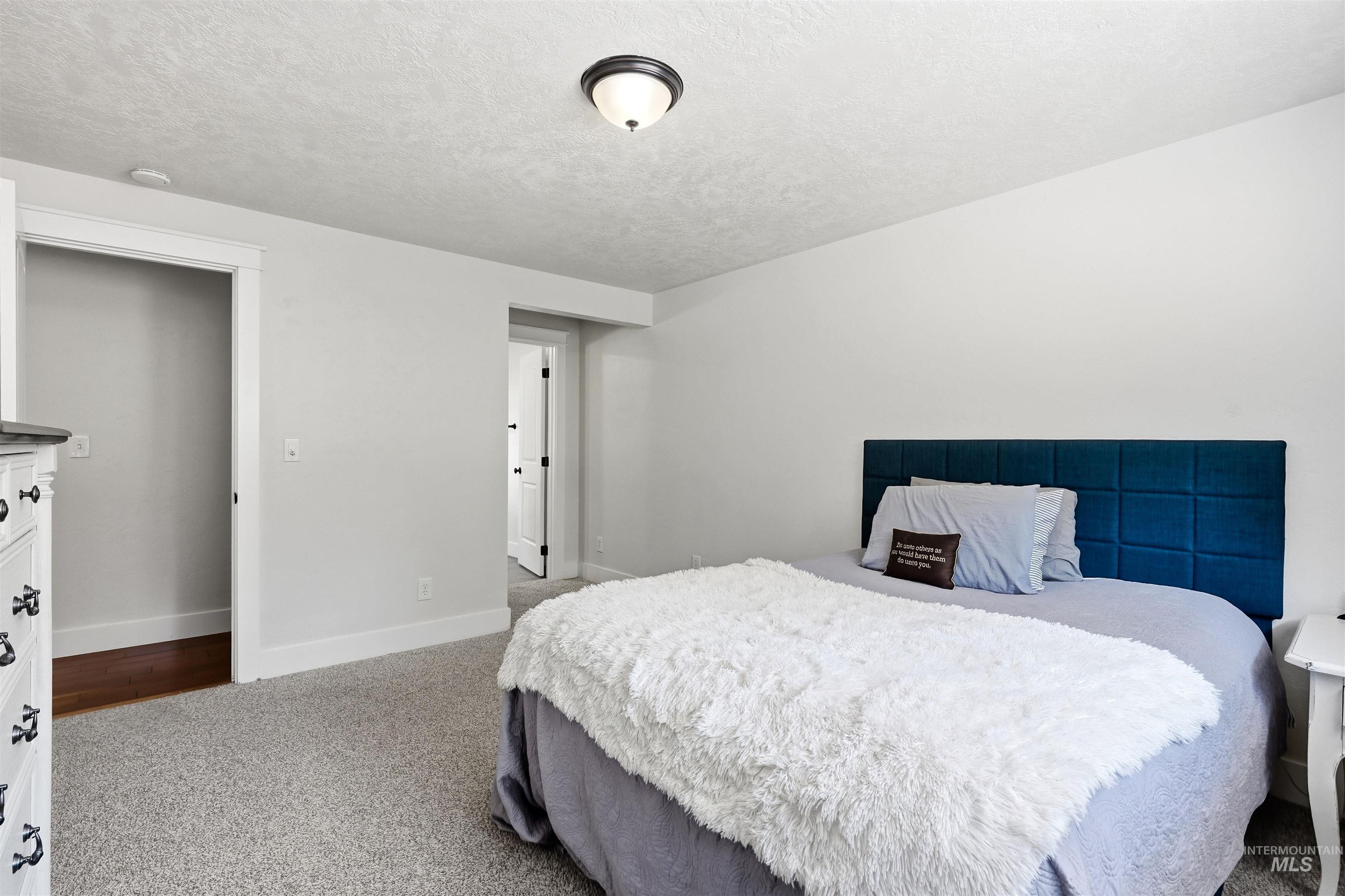 23650 Freezeout Road Caldwell, ID 83607 - Photo 18 of 42 Carpeted bedroom with a flat ceiling and a flush mount light fixture