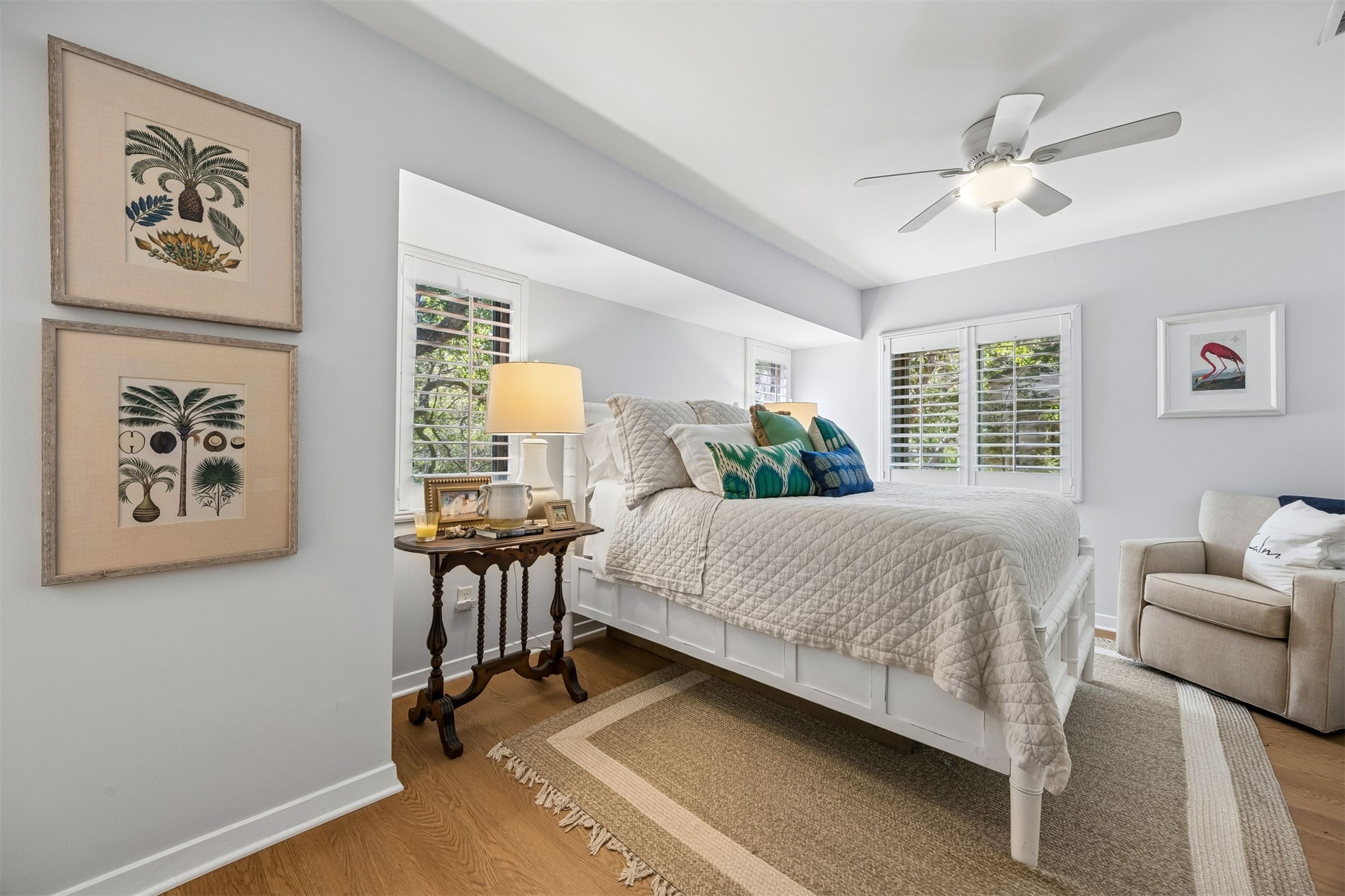 2005 Beachwood Road, Unit 2005 Amelia Island, FL 32034 - Photo 23 of 43 a bed room with a bed and a chandelier