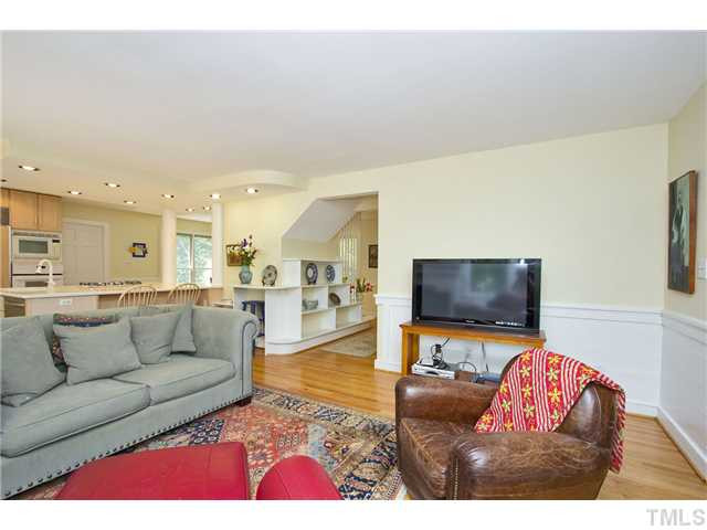 2700 Old Sugar Road Durham, NC 27707 - Photo 6 of 25 Pictures of openness of family room to kitchen Den/Family/Great Room