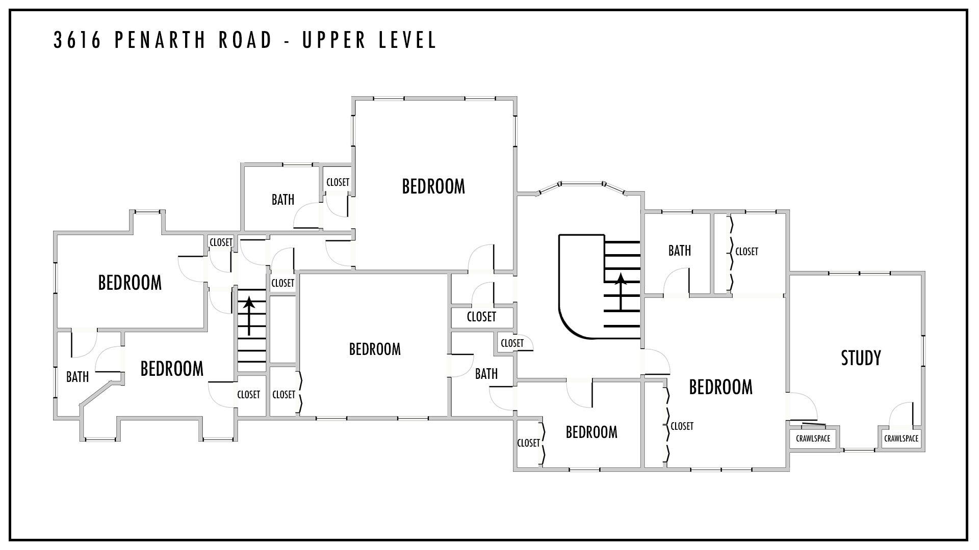 3616 Penarth Road Southwest Roanoke, VA 24014 - Photo 48 of 48 Floorplan-upperlevel