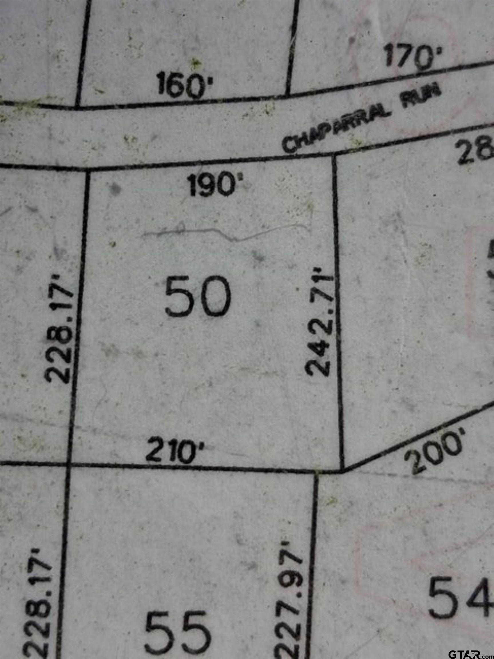 Tbd Chaparral Run Murchison, TX 75778 - Photo 4 of 17 plat map of lot 50