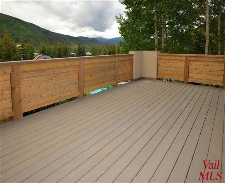 Large private deck with big views.