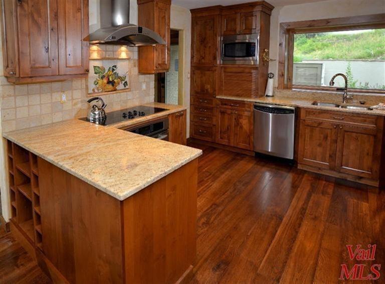 Updated kitchen with alder cabinets, gra