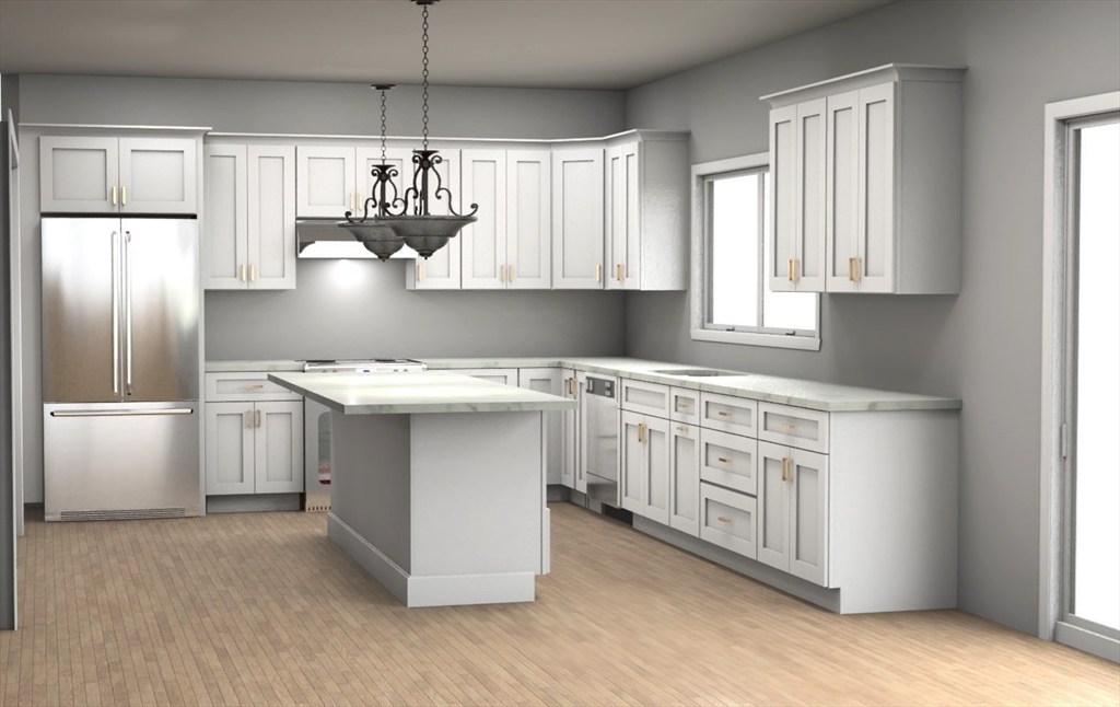 485 Main Street Millis, MA 02054 - Photo 22 of 31 a kitchen with stainless steel appliances a white stove top oven cabinets and a window