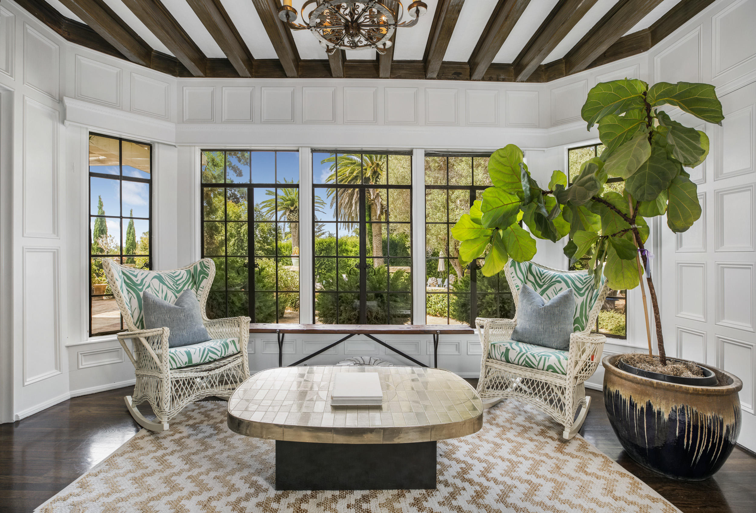 165 Middle Road Santa Barbara, CA 93108 - Photo 16 of 38 a living room filled with furniture and a potted plant