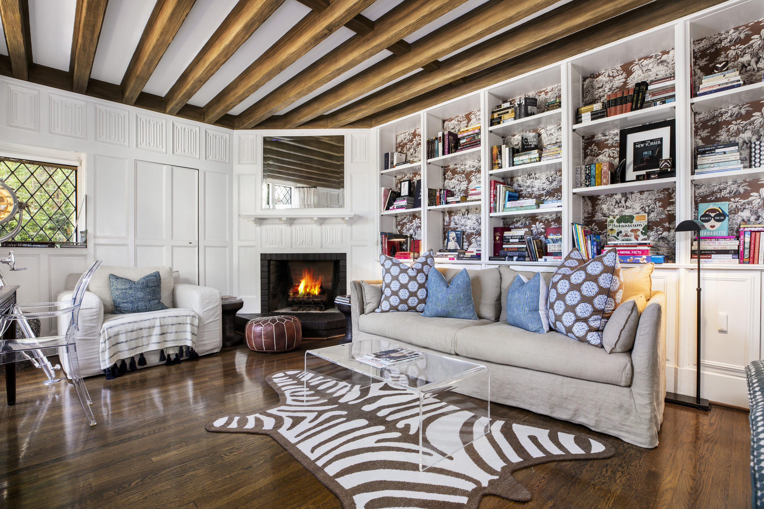 165 Middle Road Santa Barbara, CA 93108 - Photo 23 of 38 a living room with furniture and a fireplace