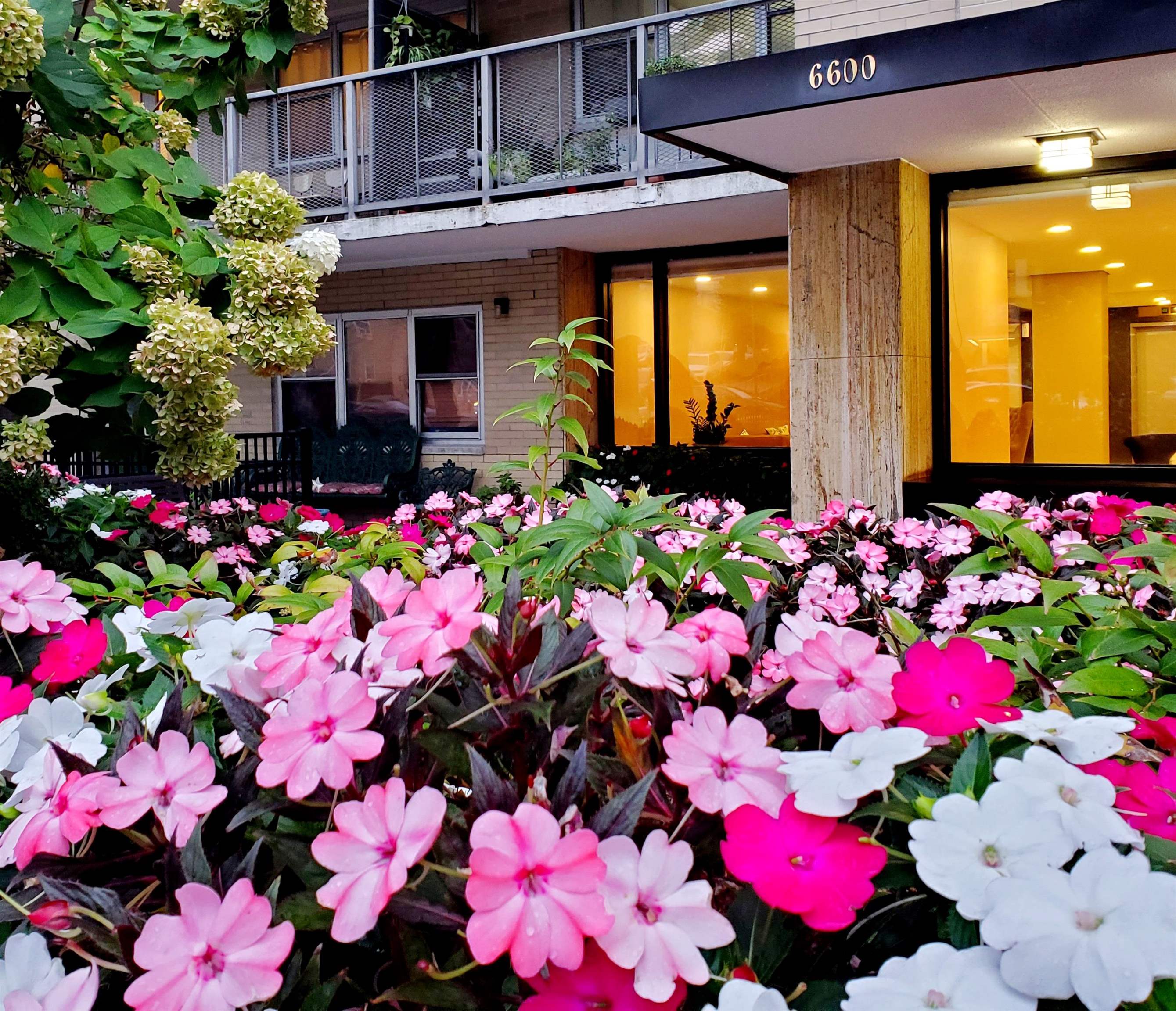 6600 Boulevard East, Unit 15D West New York, NJ 07093 - Photo 18 of 29 a flower vase with flowers and flowers in front of a building