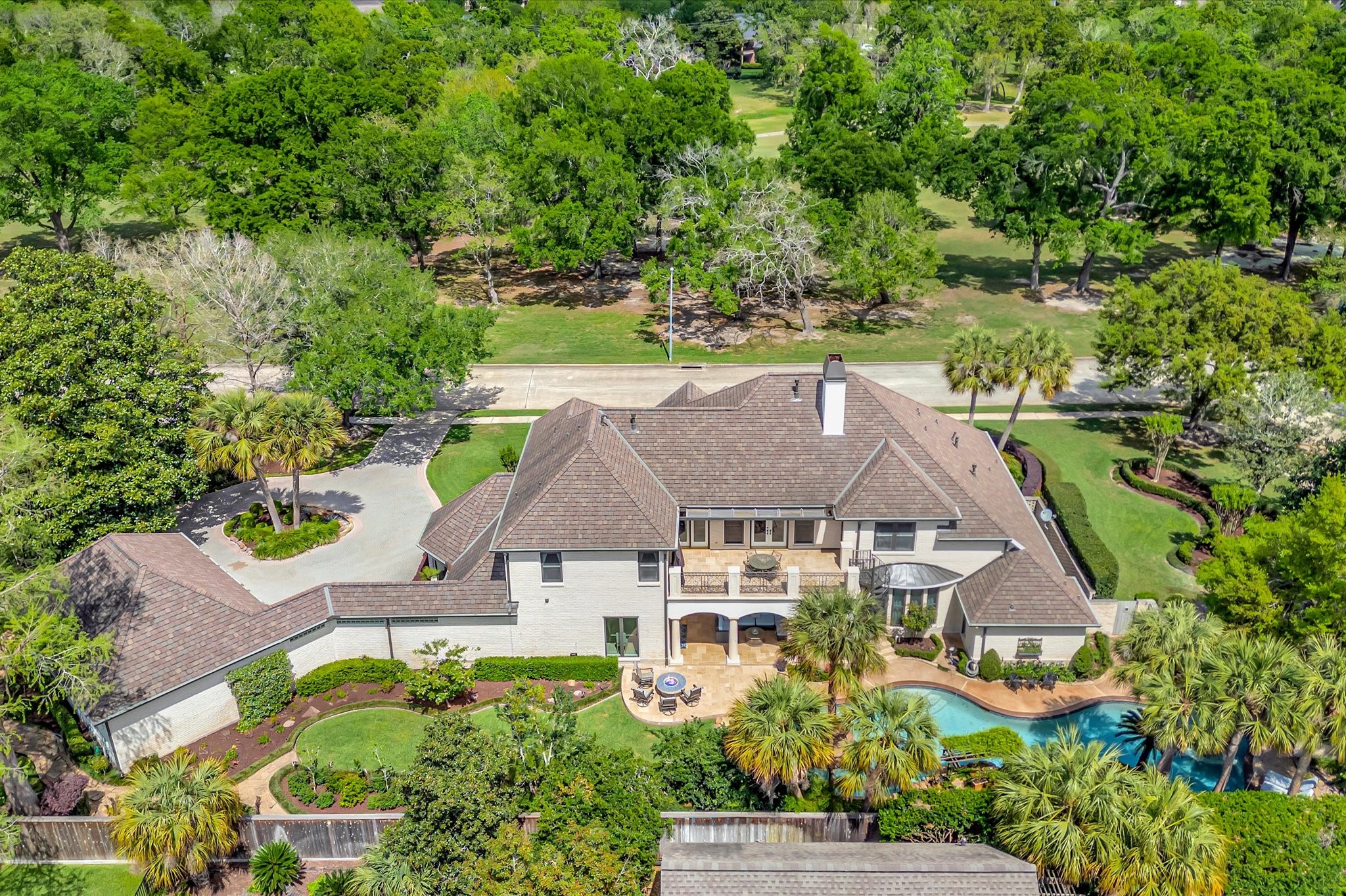 14214 Golf View Trail Houston, TX 77059 - Photo 6 of 49 an aerial view of a house with yard swimming pool and outdoor seating