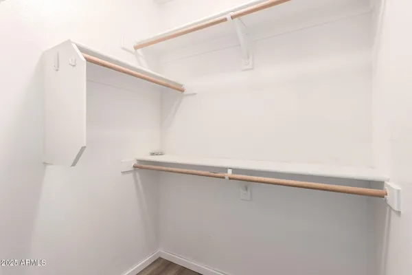 a close view of closet