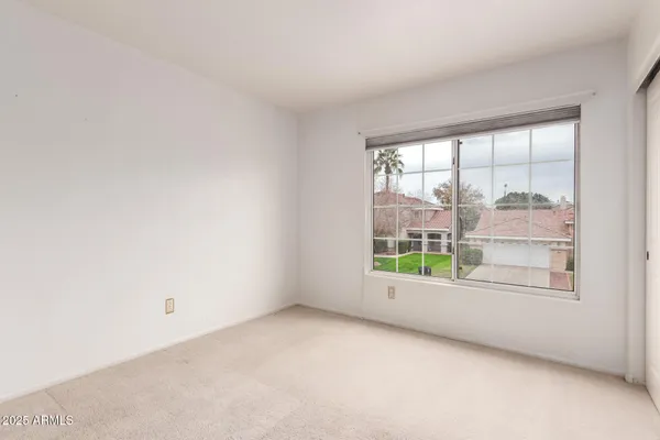 an empty room with a window