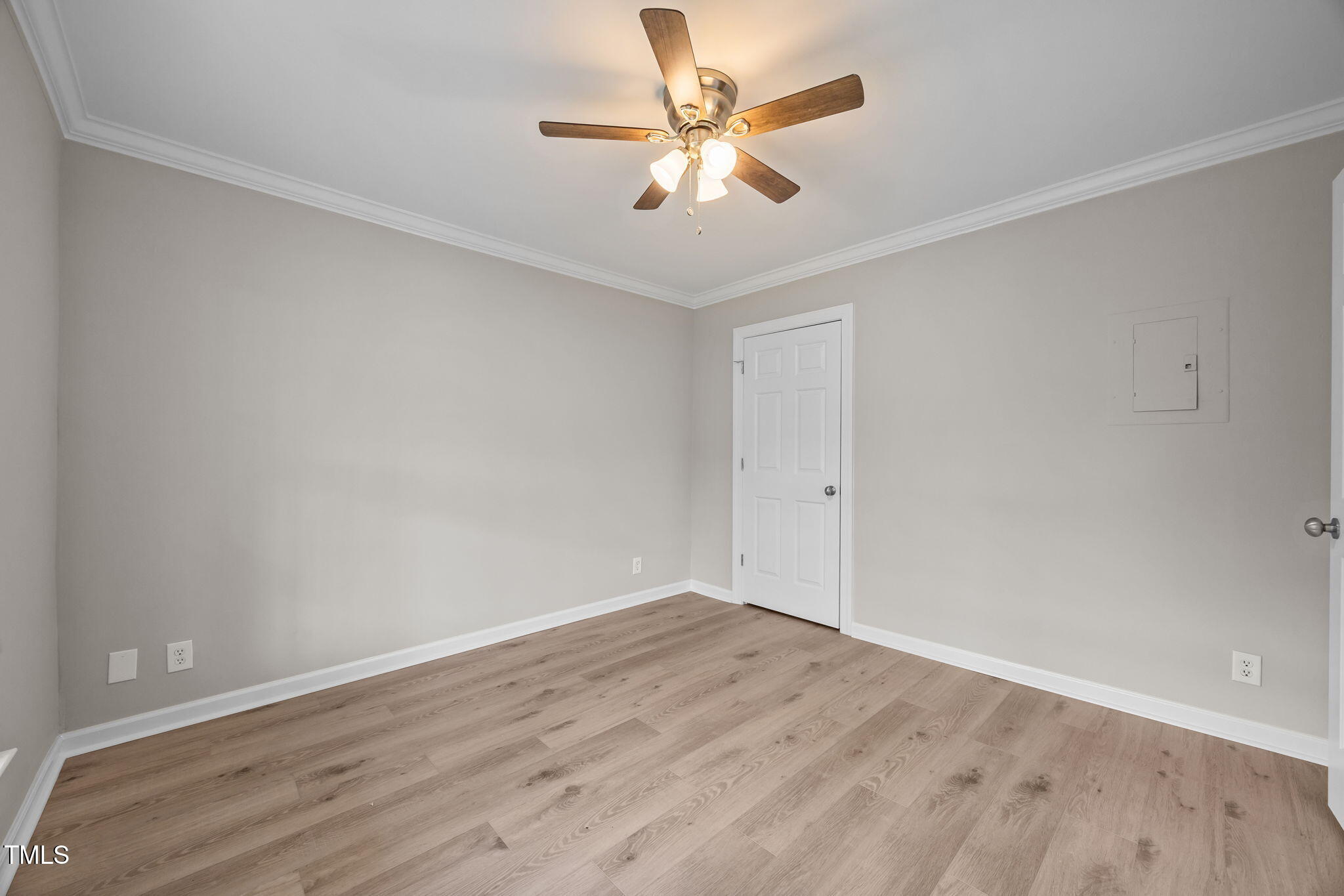 9900 Kennebec Church Road Angier, NC 27501 - Photo 13 of 41 a view of a big room with wooden floor and a ceiling fan