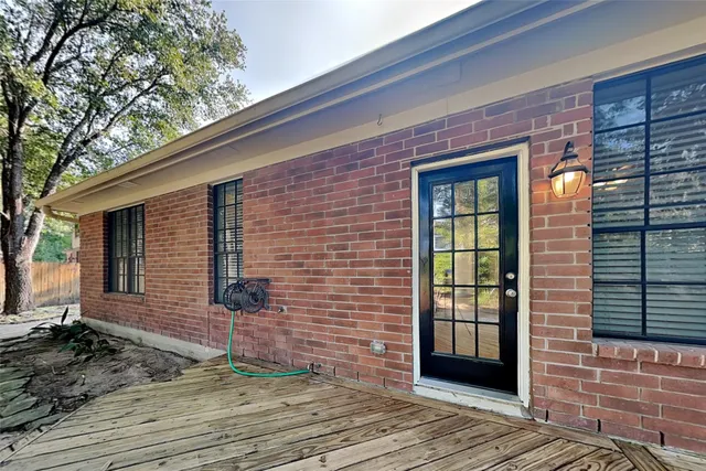 a view of front door of house