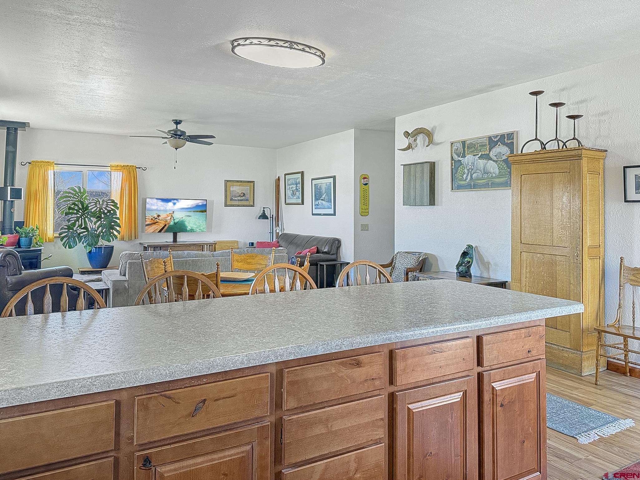240 F Street Crawford, CO 81415 - Photo 14 of 45 a view of a kitchen counter space and windows