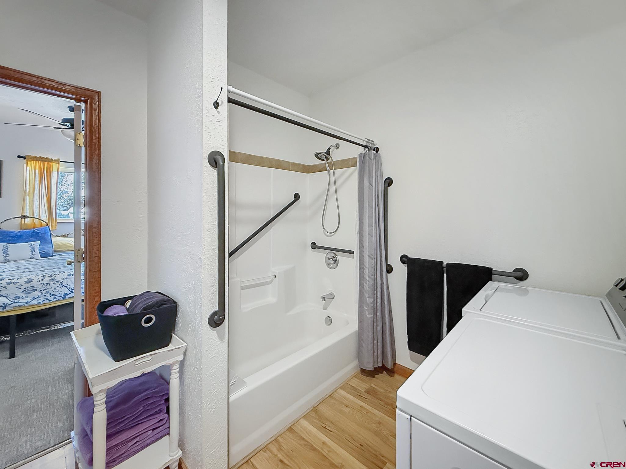 240 F Street Crawford, CO 81415 - Photo 27 of 45 a view of hallway with washer and dryer