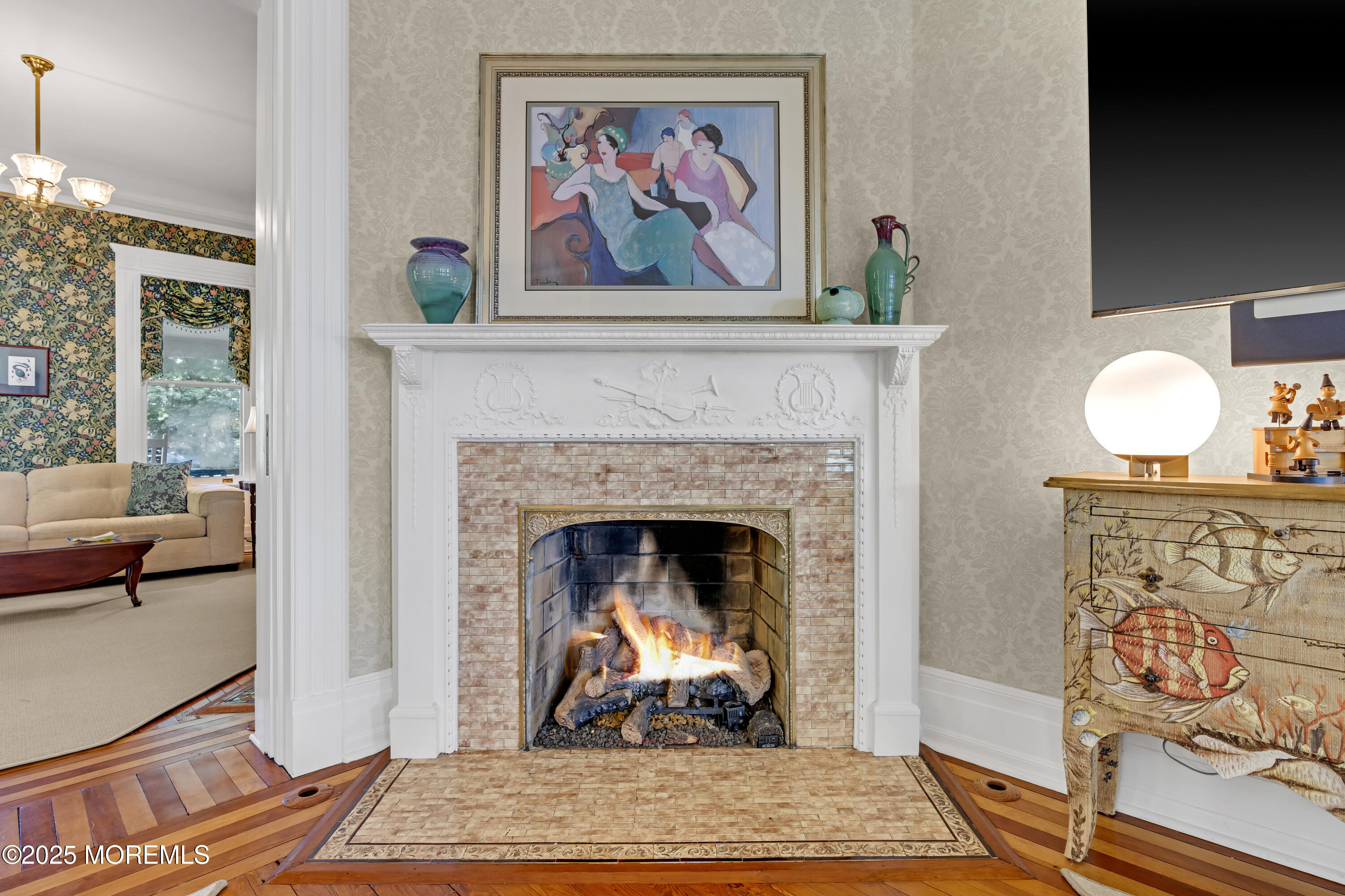 458 Navesink River Road Red Bank, NJ 07701 - Photo 58 of 118 a living room with furniture and a fireplace