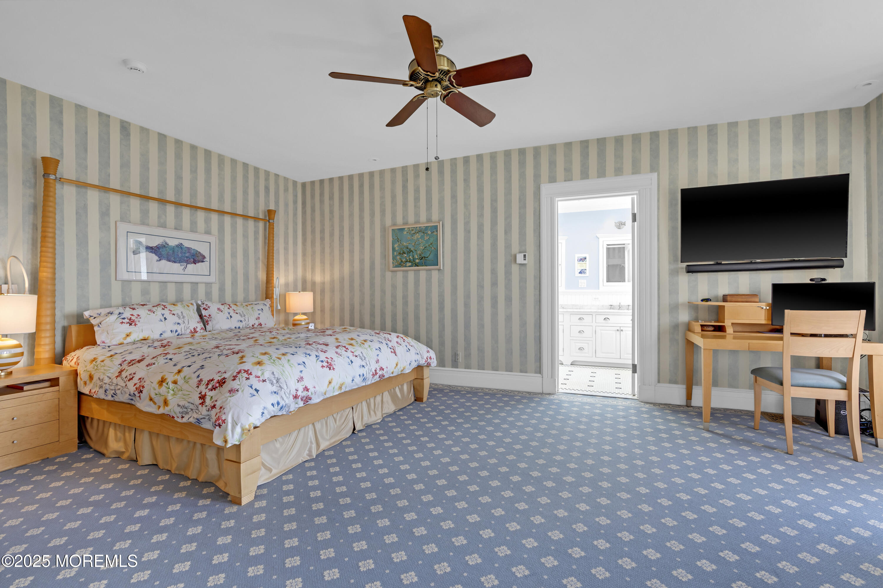 458 Navesink River Road Red Bank, NJ 07701 - Photo 78 of 118 a bedroom with a bed and a flat screen tv