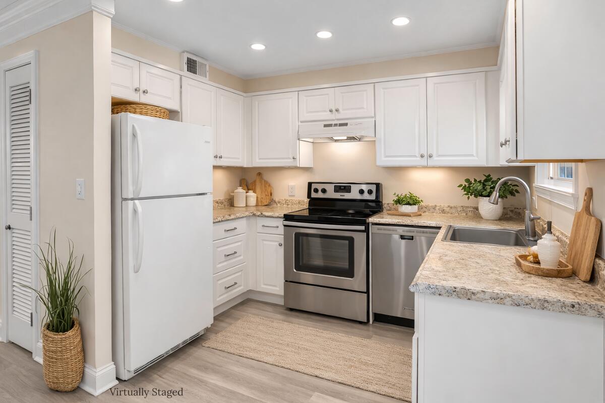 8 Captain Cook Lane, Unit 8 Centerville, MA 02632 - Photo 9 of 34 Virtually Staged Kitchen