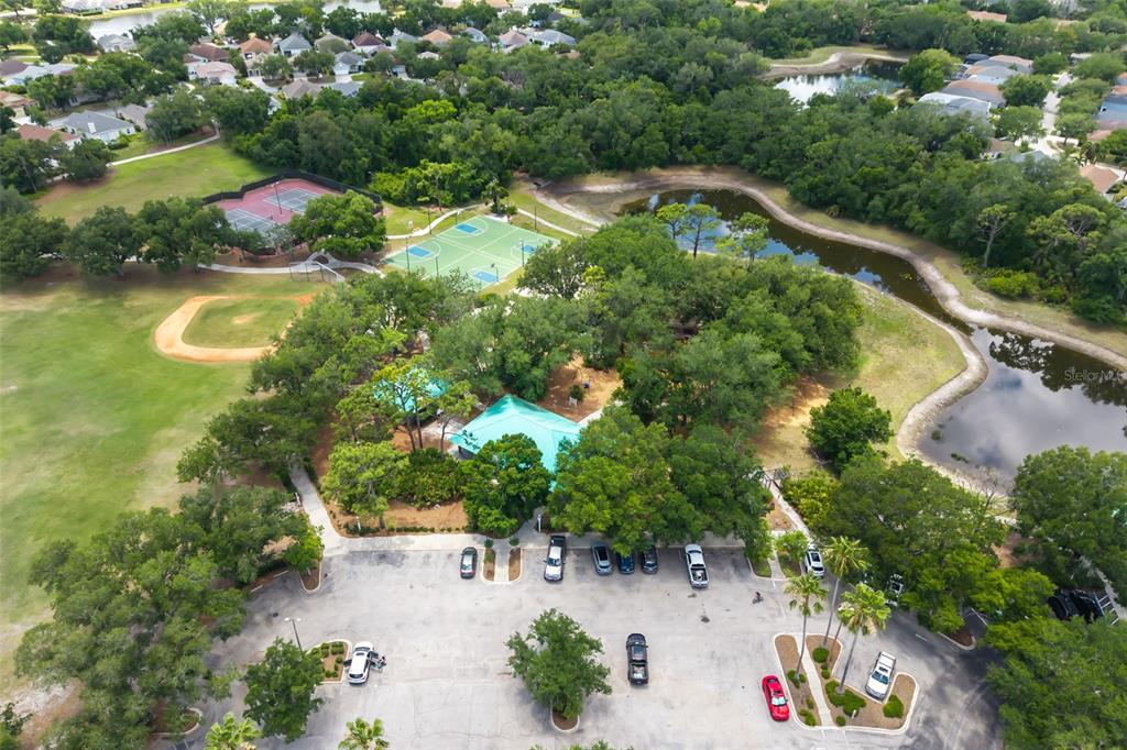 6226 Blueflower Court Lakewood Ranch, FL 34202 - Photo 61 of 81 an aerial view of residential house with outdoor space and swimming pool