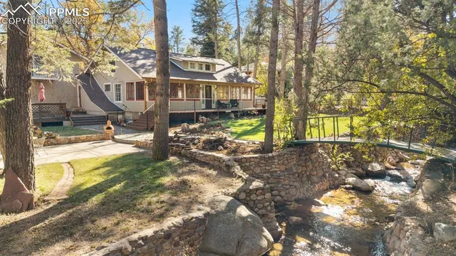 a view of outdoor space with garden