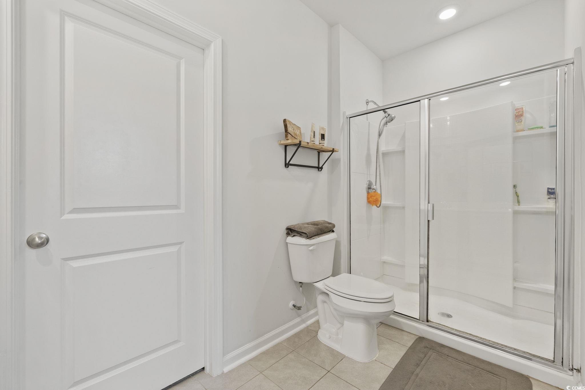 2816 Ophelia Way Myrtle Beach, SC 29577 - Photo 22 of 39 Bathroom with a stall shower, light tile patterned floors, and recessed lighting