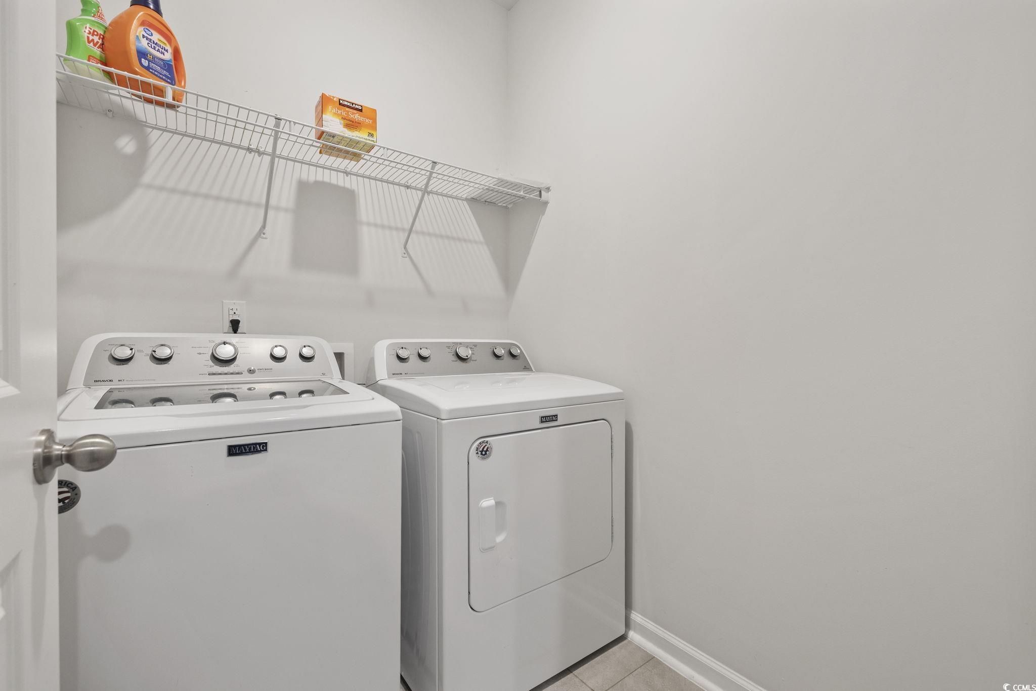 2816 Ophelia Way Myrtle Beach, SC 29577 - Photo 8 of 39 Washroom featuring washer and dryer and light tile patterned floors