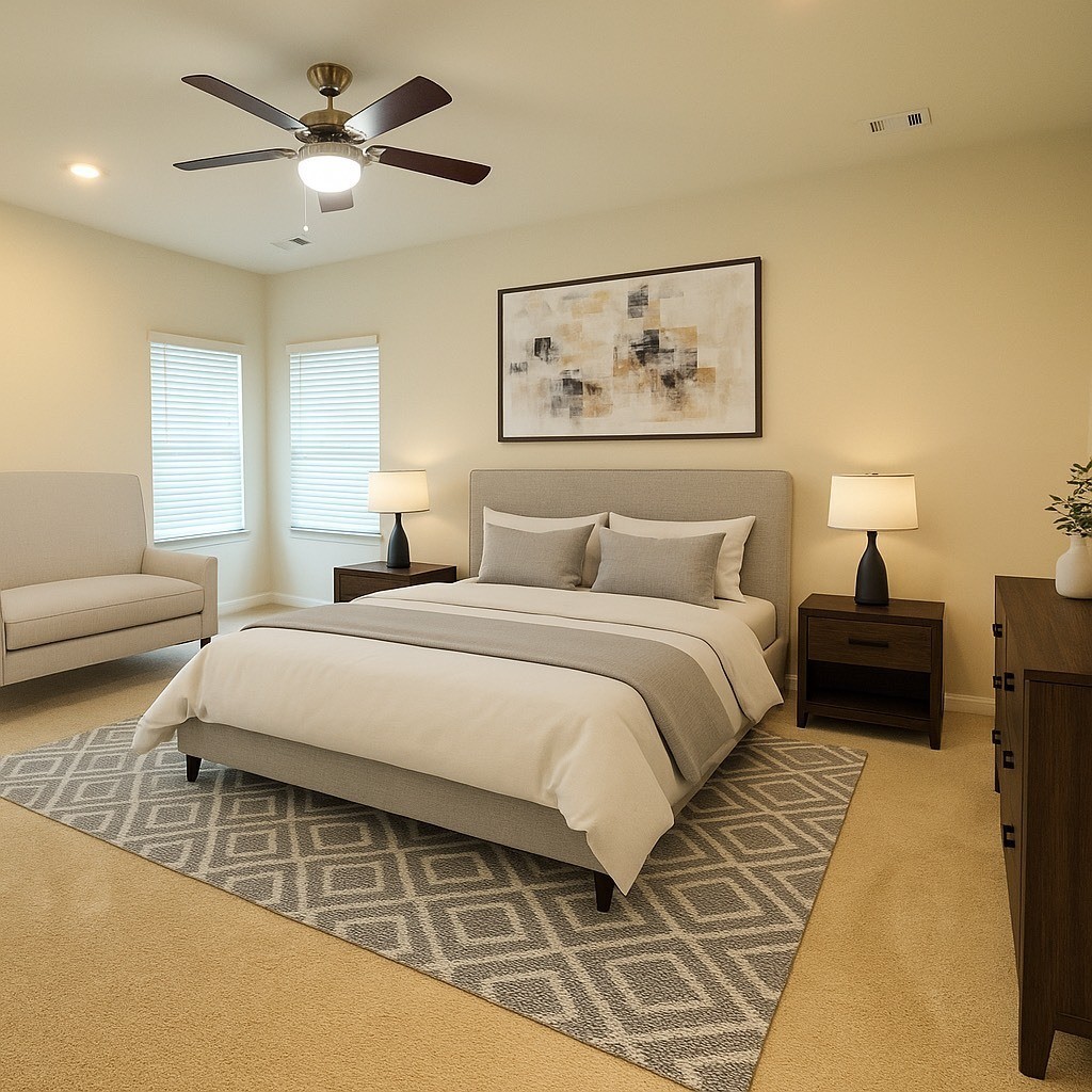 3793 Pin Hook Road Antioch, TN 37013 - Photo 11 of 30 a bedroom with a large bed and a chandelier