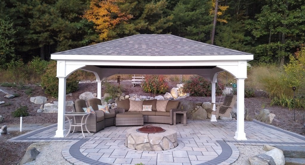 171 Scantic Road Hampden, MA 01036 - Photo 30 of 42 a view of a patio with table and chairs and potted plants