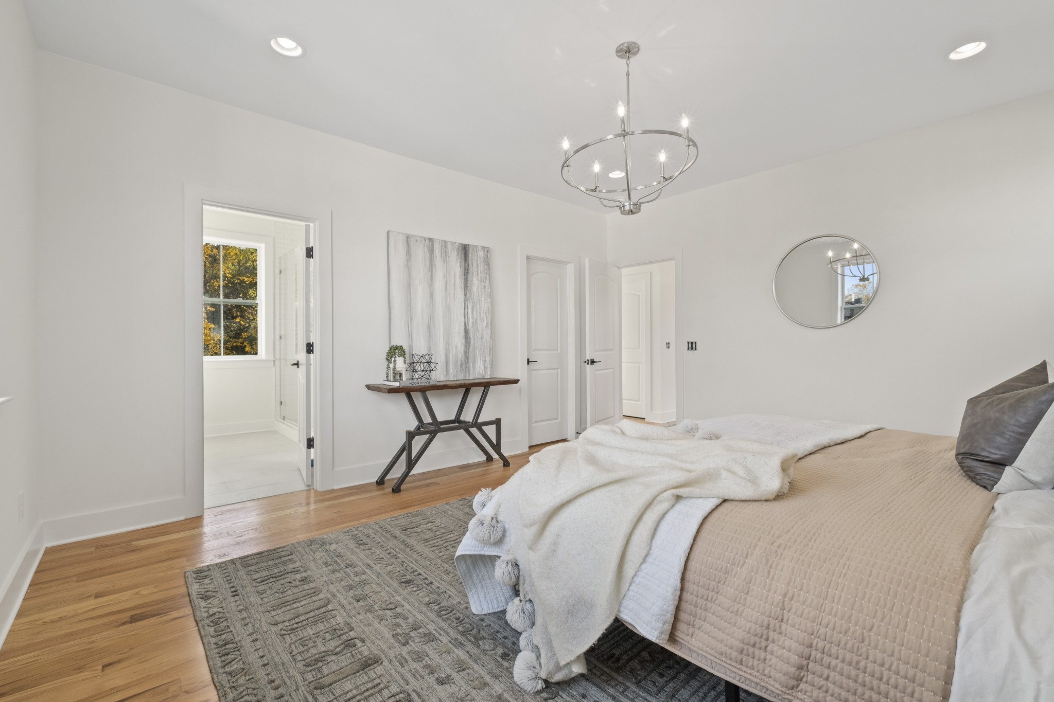 111 Demoss Road Nashville, TN 37209 - Photo 26 of 38 a bedroom with a bed and wooden floor