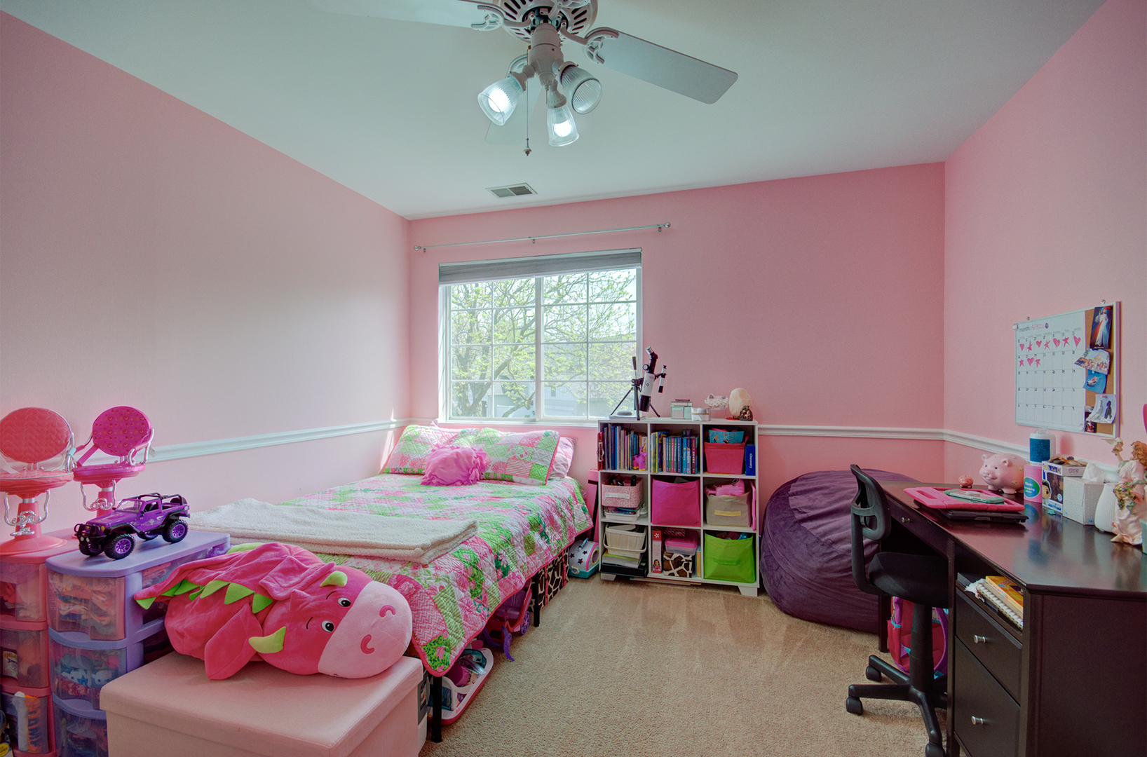 1364 Normantown Road Naperville, IL 60564 - Photo 14 of 22 a bedroom with a bed and a chandelier