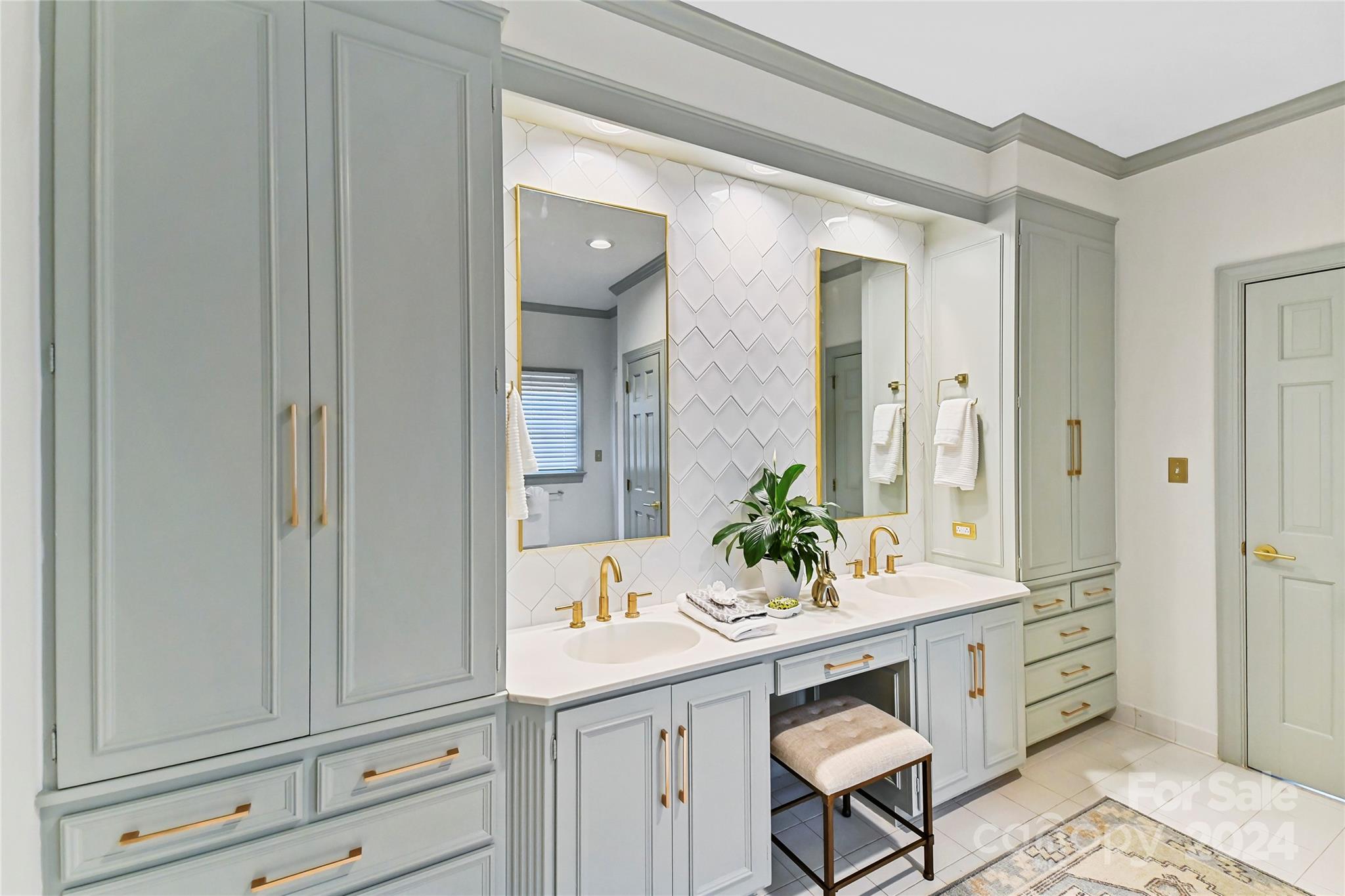 3023 High Ridge Road Charlotte, NC 28270 - Photo 22 of 48 a spacious bathroom with a sink and a mirror