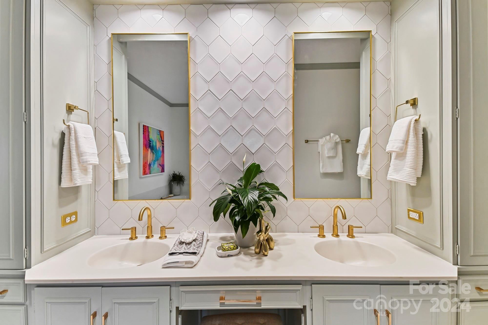 3023 High Ridge Road Charlotte, NC 28270 - Photo 23 of 48 a bathroom with a sink and a mirror