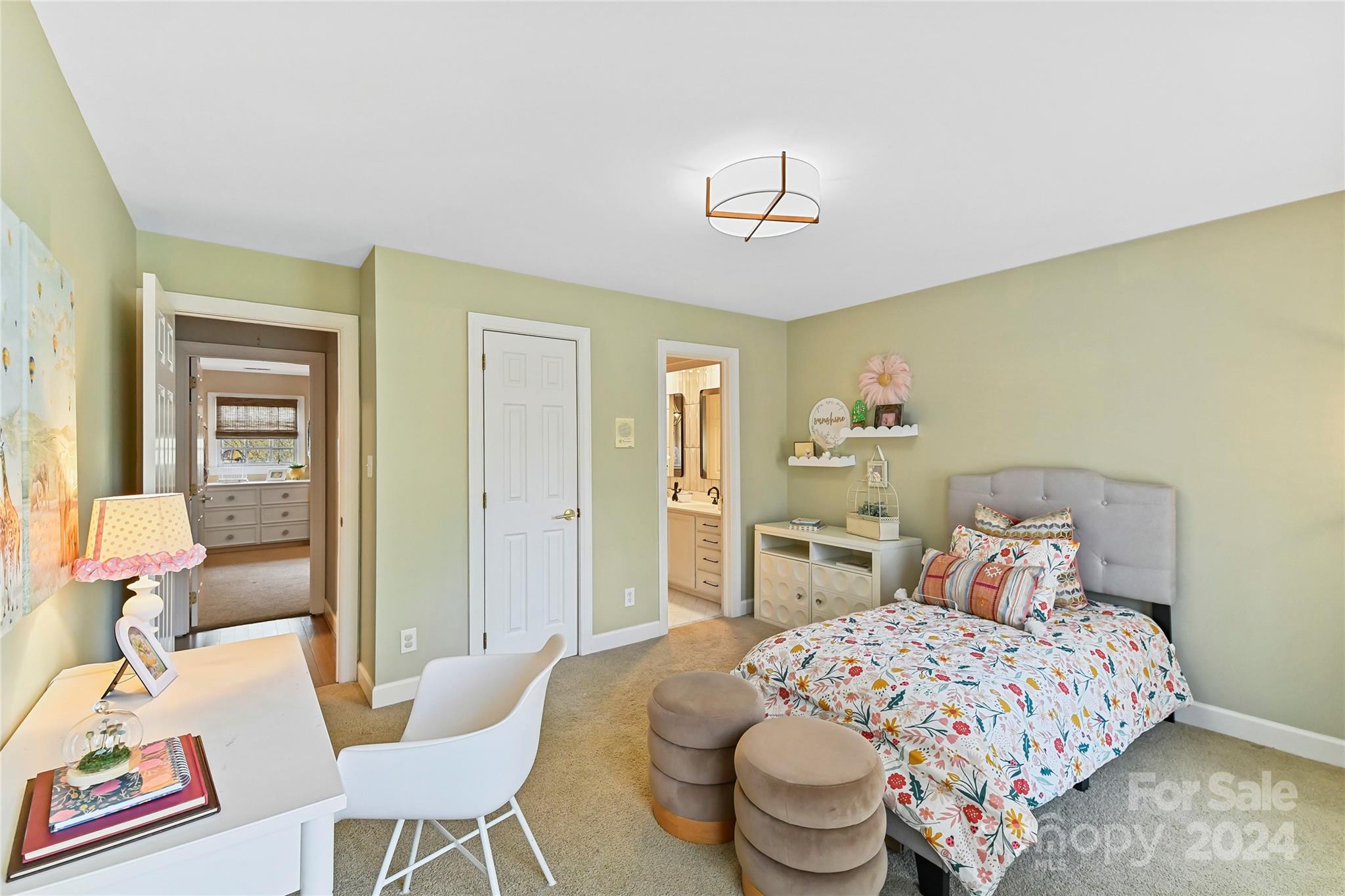 3023 High Ridge Road Charlotte, NC 28270 - Photo 38 of 48 a bedroom with a bed and wooden floor