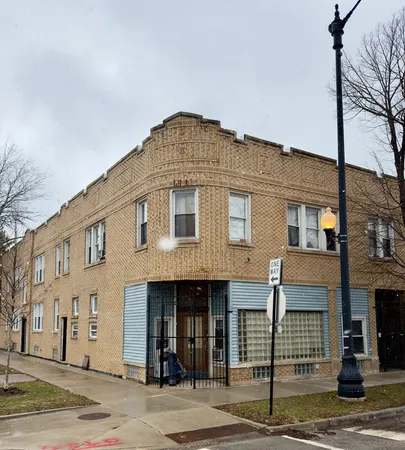 a front view of a building
