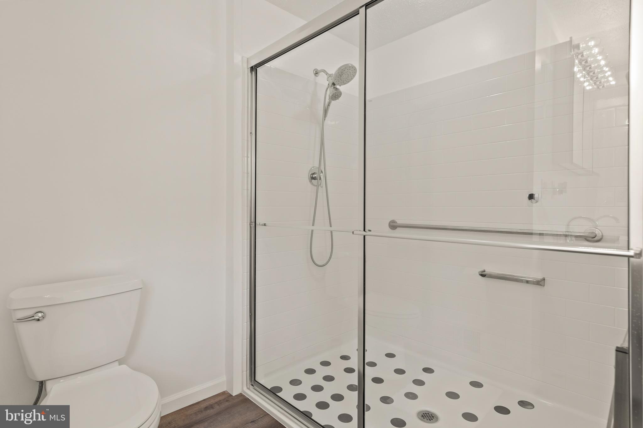 1039 Hiatt Road Clear Brook, VA 22624 - Photo 33 of 55 a bathroom with a shower a toilet and a window