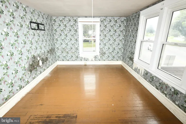 a view of a bathtub in a bathroom