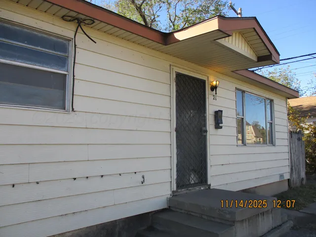 a view of a house with a door