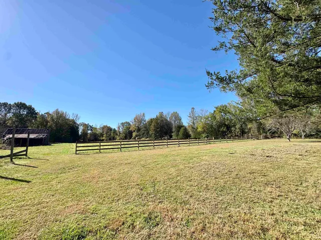 a view of an outdoor space and swimming pool