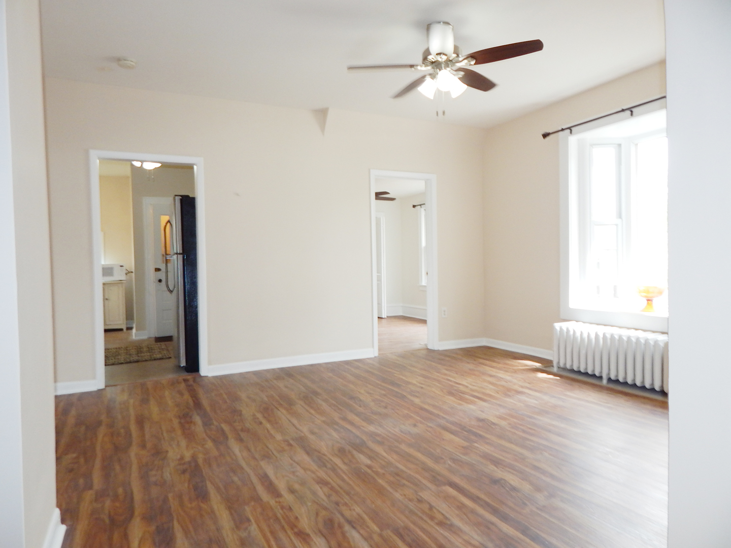 415 North Spring Street Elgin, IL 60120 - Photo 14 of 22 a view of empty room with wooden floor and fan