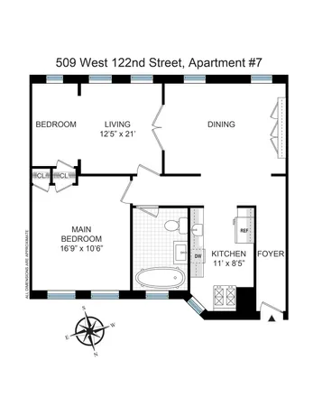 $725,000 | 509 West 122nd Street, Unit 7 | Morningside Heights