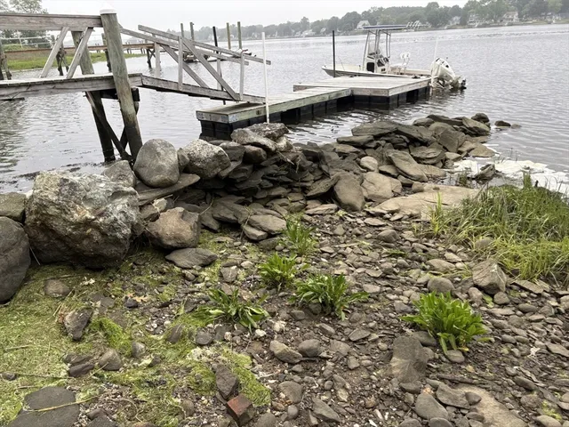 a view of lake and mountain