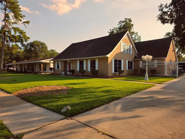 a view of a house with a swimming pool