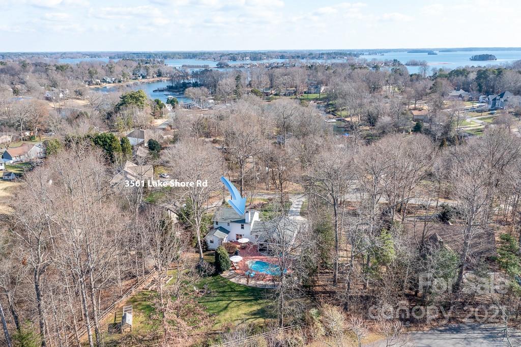 3561 Lake Shore Road South Denver, NC 28037 - Photo 27 of 29 an aerial view of a house with a yard