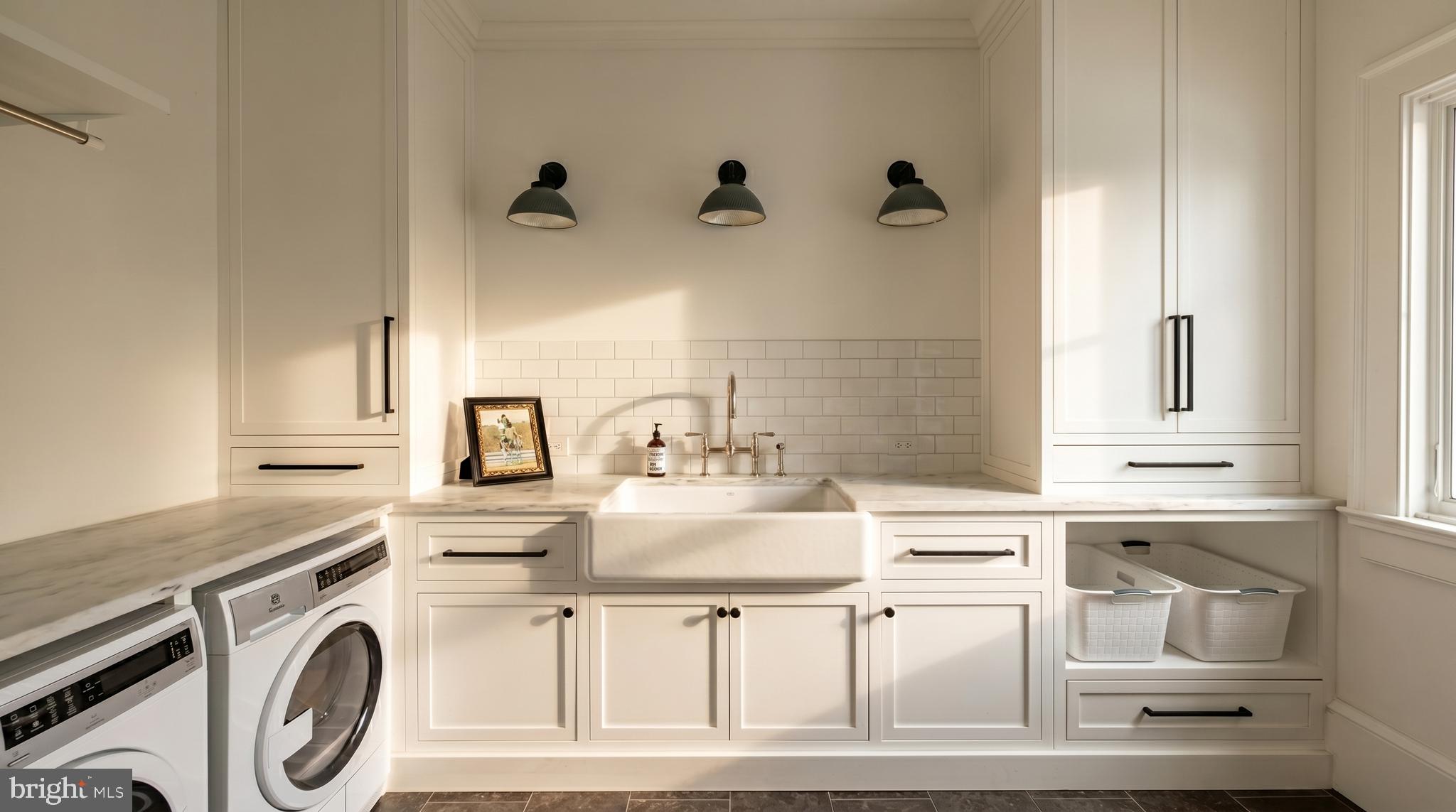 7316 Old Carters Mill Road The Plains, VA 20198 - Photo 30 of 50 Laundry Room with Custom Cabinets and Sink
